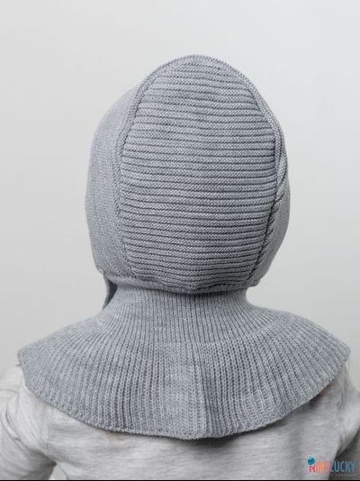 Шапка-шлем 24201-01 х/б подклад, светло-серый меланж 40-42