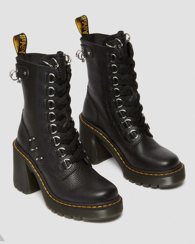 Ботинки Dr Martens Chesney Piercing Flared Heel Black