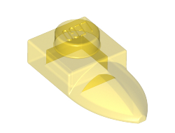Plate, Modified 1 x 1 with Tooth Horizontal, Trans-Yellow (49668 / 4234202 / 4612573 / 6219769)