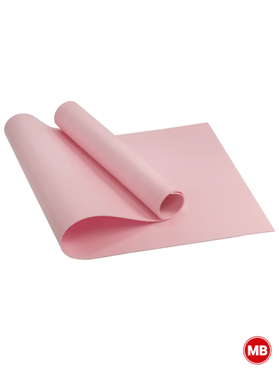Коврик спортивный с резинками, розовая пудра