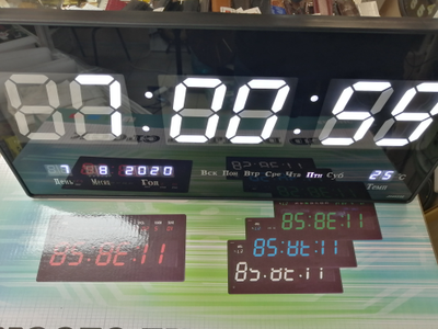 Часы настенные электронные  JH-4622 белые цифры