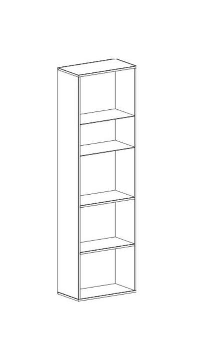 Кельн Шкаф-витрина 1960, 595х335х1960 белый глянец
