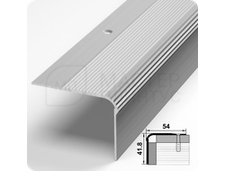 Порог угловой Лука ПУ 02.2700.01л Серебро