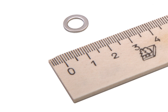 магнит неодимовый круглый "Шайба", размер-11х6х1 мм, цвет-серебро