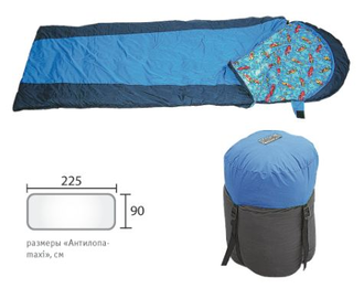 Спальный мешок Антилопа Макси(одеяло, 0,9-2,25 м)