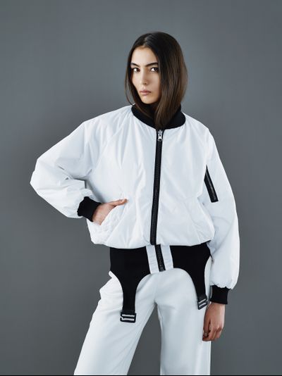 Бомбер Reverse Белый