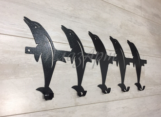 Вешалка настенная дельфины