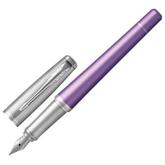 Ручка подарочная перьевая PARKER "Urban Premium Violet CT", фиолетовый корпус, хромированные детали, синяя, 1931621