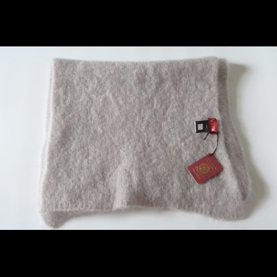 Мохеровый вязаный женский берет Vizio Италия 6945 B бежевый