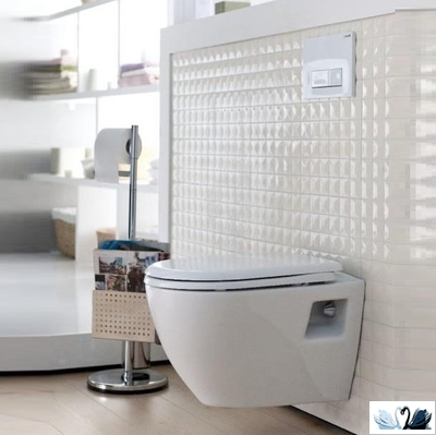 Интерьер с унитазом Creavit Terra TP325-11CB00E-0000 в комплекте с сиденьем Amasra