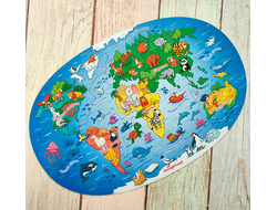 Пазл магнитный "6 континентов"