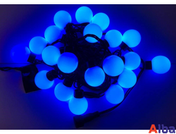 Гирлянда большие шарики, 5м, СИНЯЯ 220В, СТАТИКА