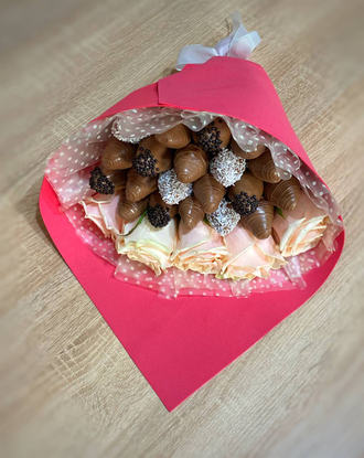 Клубничный букет № 1