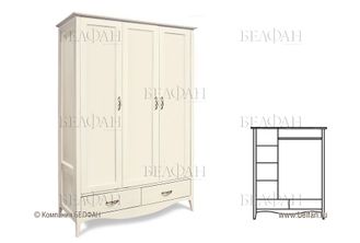 Шкаф для одежды 3-х дв. "Флорис-22"
