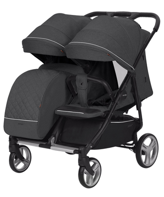 Коляска прогулочная для двойни Carrello Connect CRL-5502 Serious Black