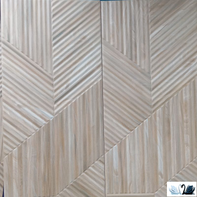 Плитка Gracia Ceramica Supreme beige wall 06 25 х 60 см рельеф деревянная мозаика. Реальное фото.