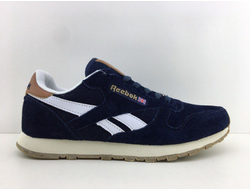 Reebok Classic синие с коричневым замша