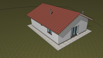 Одноэтажный дом с тремя спальнями 75м² (S24)