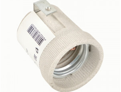 EKF Патрон керамический E27 с держателем LHCe-E27-h