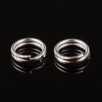 колечки соединительные двойные 6 мм, цвет-серебро, 50 шт/уп