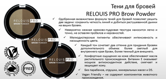 Тени для бровей RELOUIS PRO Brow Powder