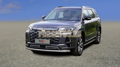 Защита передняя нижняя 60,3 мм (кронштейны из AISI 304) ТСС для Changan CS95 2024-