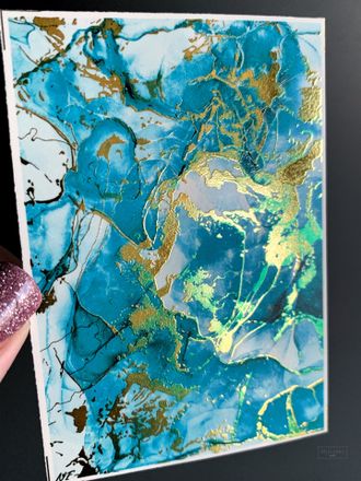 Слайдеры фольгированная акварель Alcohol Ink NF-010 GOLD