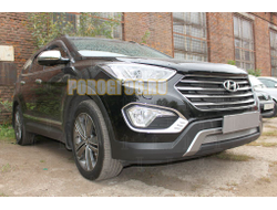 Защита радиатора Hyundai Grand Santa Fe I 2013-2015 chrome
