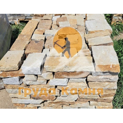 Брусчатка из камня рубленная бело-желтая "Старый город"