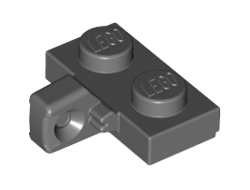 Hinge Plate 1 x 2 Locking with 1 Finger on Side with Bottom Groove, Dark Bluish Gray (44567a / 4210892)