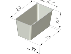 Хлебная форма 242 х 127 х 132 мм