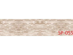 SP-055  БЕЖЕВЫЕ КВАДРАТИКИ Глянцевая стеновая панель ALBICO  2800*610*6мм