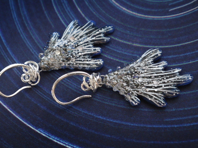 Серьги-крылья "Дитя звёздного моря", волшебное украшение-талисман