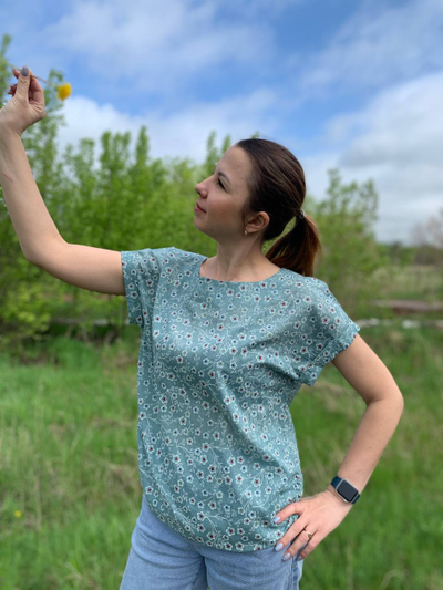 Блузка 639-04230 джинс