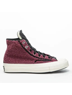 Зимние кеды Converse Chuck 70 Sherpa бордовые