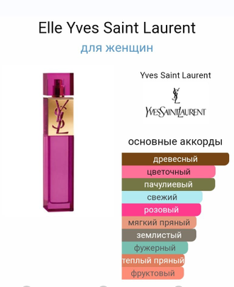 Elle yves saint laurent perfume hotsell