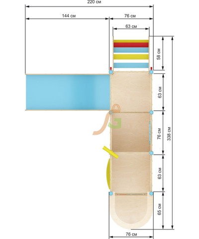 Детская кровать-чердак IgraGrad 12 в Воронеже