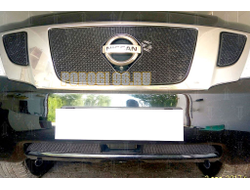 Защита радиатора Nissan Patrol 2010-2013 black низ с FCW PREMIUM
