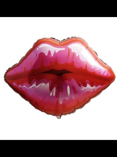 Фольгированный шар с гелием "Губы" 76 см