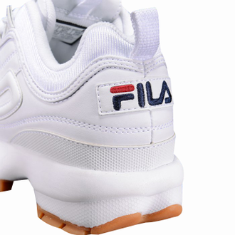Женские кроссовки Fila Disruptor 2 Premium Бело-коричневые женские (36-40)