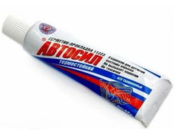 Герметик-прокладка силиконовый серый АВТОСИЛ Казань 180г. (от -50С до +300С)