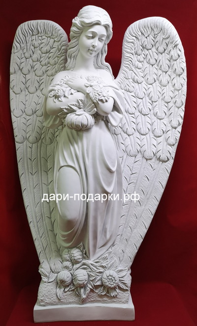 АНГЕЛА - древнегреческая богиня. Дочь Зевса и Геры. Избавляет от бед и опасностей. 110*75 см  27 кг  полистоун Россия  24896/010052* Скульптура не боится влаги и перепадов температур.