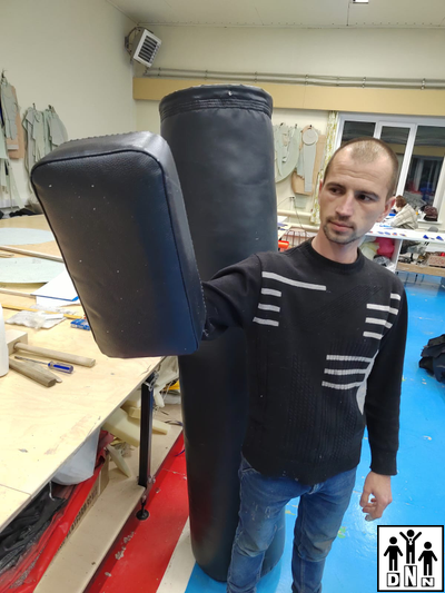 Макивара на руку, натуральная кожа