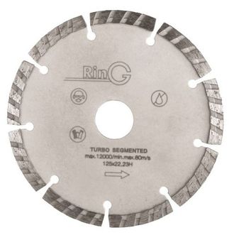 Алмазный отрезной круг RinG Турбосегмент 125х7х2.1х22.23