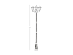 Садово-парковый светильник серии  Petersburg 3 (227см)