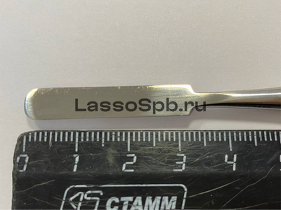 Шпатель двусторонний металлический 17,5 см закругленный/заостренный