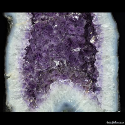 Аметист (разн. кварца), жеода в агате. 185*140*395мм (ААА)