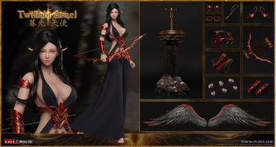 ПРЕДЗАКАЗ - Темная эльфийка-ангел - Коллекционная фигурка 1/6 Twilight Angel (Black) (PL2025-233B) - TBLeague ?ЦЕНА: 25700 РУБ.?