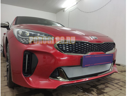 Защита радиатора для KIA Stinger 2018- chrome низ