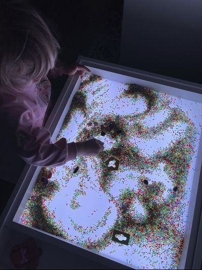 Световой стол-песочница 10-в-1 "Городок"